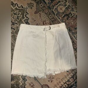 Pacsun white denim wrap skirt